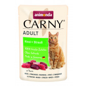 Animonda Carny Pouch Adult - Пауч за котка с говеждо и щраус, 85гр